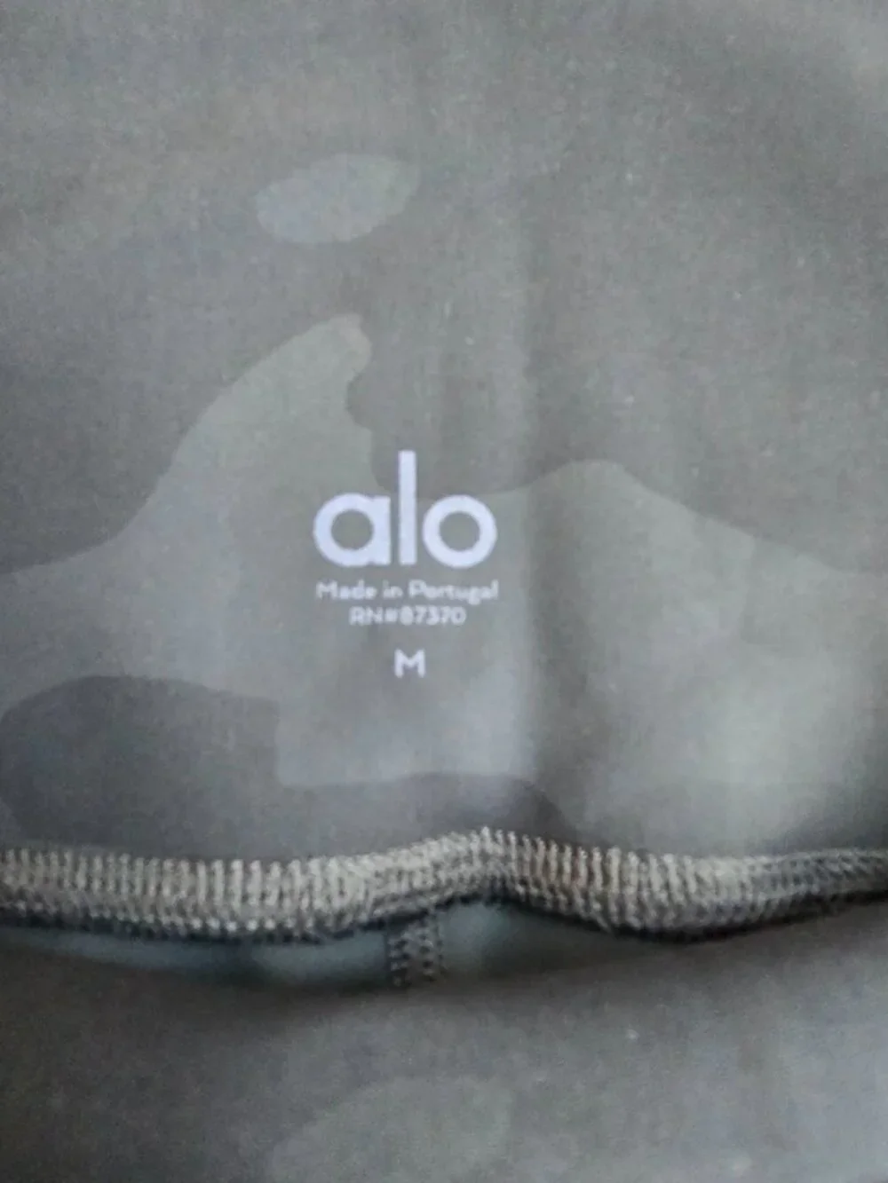 Alo Yoga High Waist Camo Vapor Leggings Black Camouflage Ankle Womens M Medium